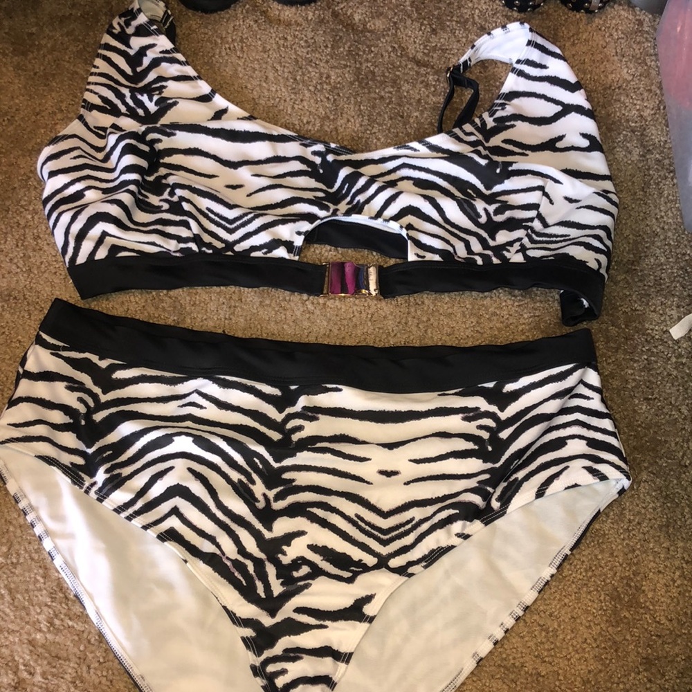 ASOS plus size zebra bikini